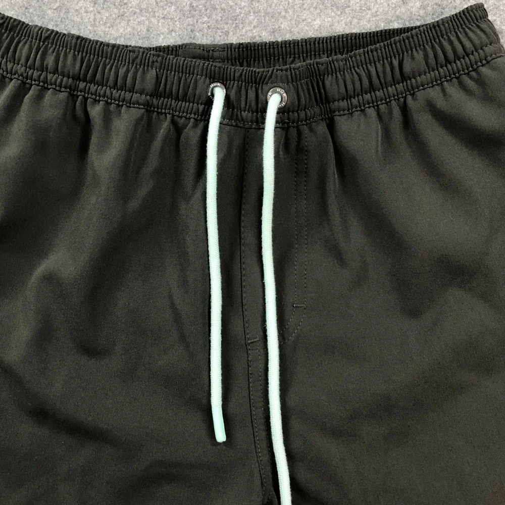 Huk Mens Volley Swim Shorts S Gray Stretch Cargo Pocket Drawstring 5